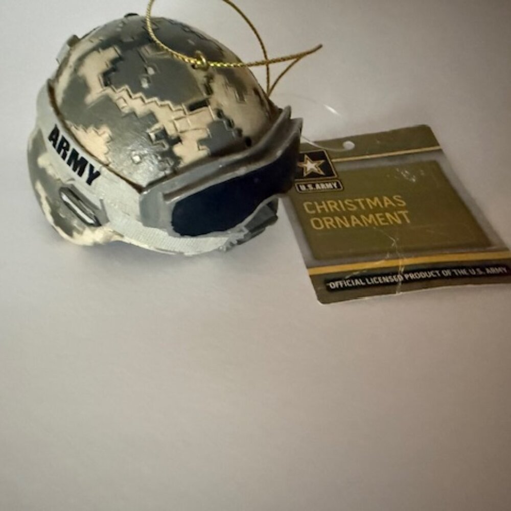 NWT Kurt Adler Christmas Ornament - US Army Helmet